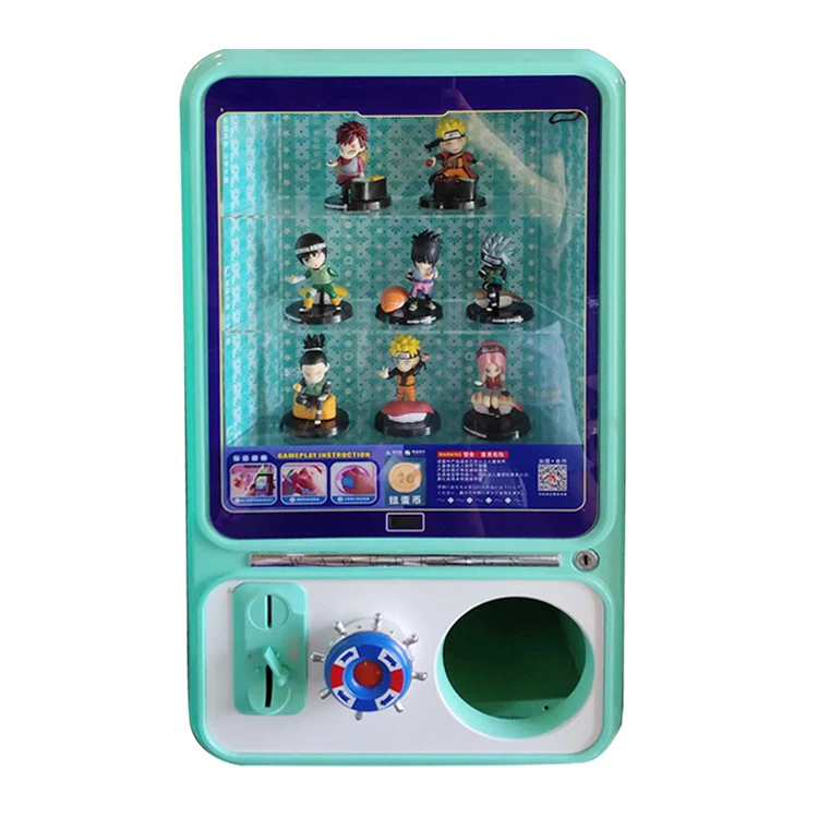 

Newest Coin operated fashion Gashapon vending machine with show case, gift vending machine, Pink, blue, yellow