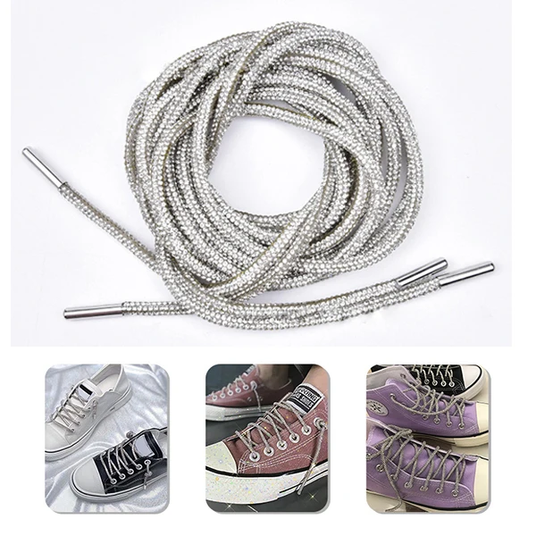 

Fashion Shoelace Decoration Charms Bling Bling Shoe Lace Accessories Crystal Shoe Strings, As picture