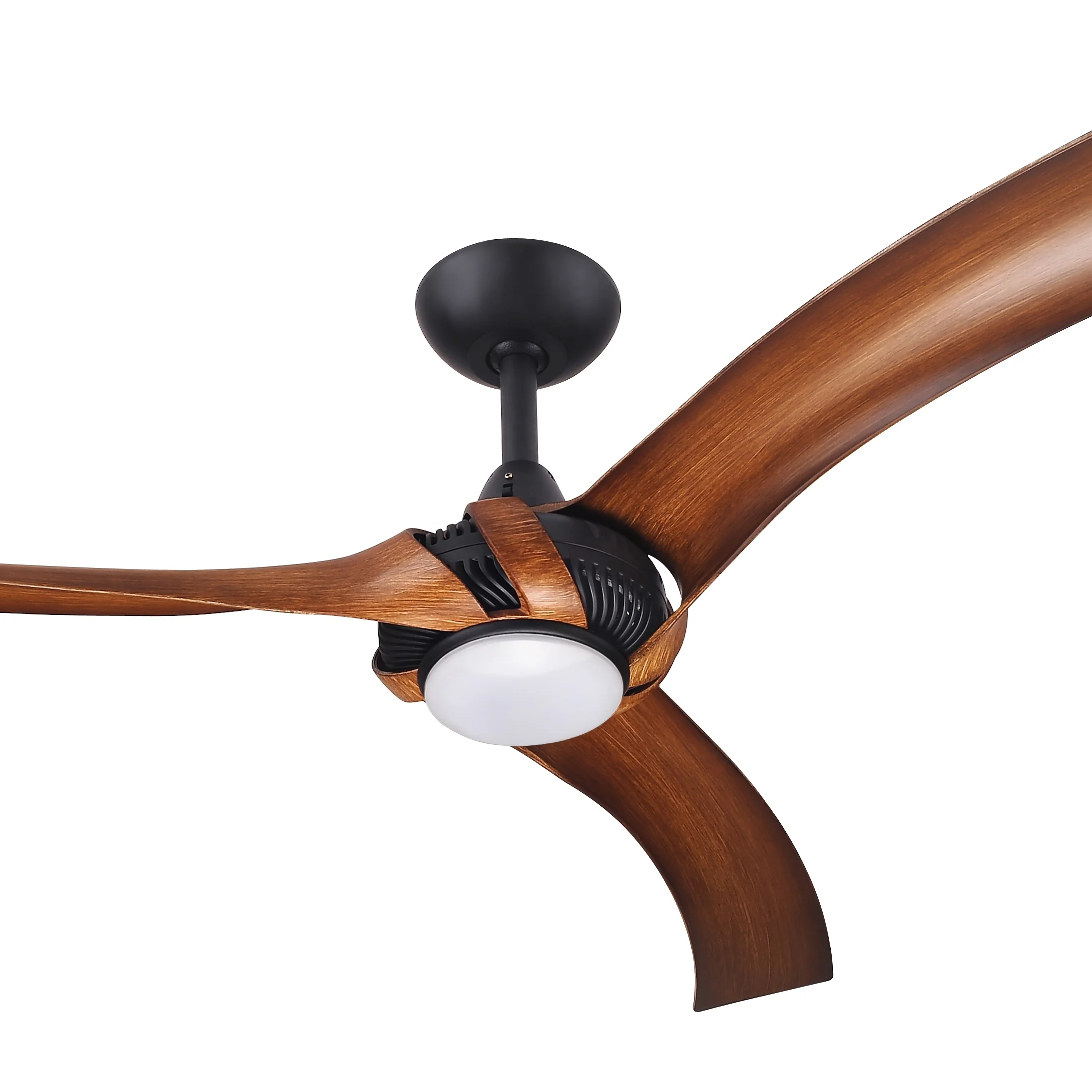 
52 inch Home decorative Air Cooling Fan new model fancy AC LED ceiling fan with 3 ABS baldes, include wall control 