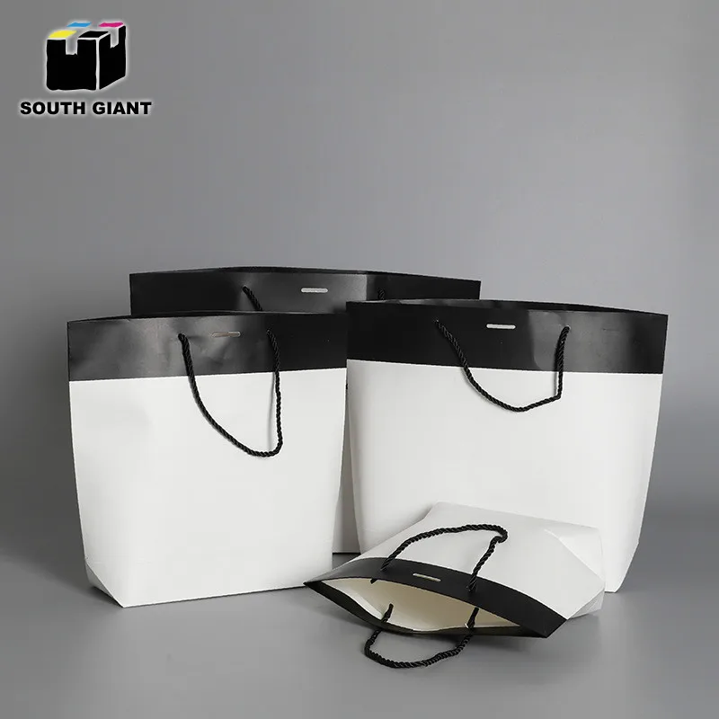 
Premium Custom Print Luxury Brand Boutique Paper Shopping Bags with Your Own Logo 