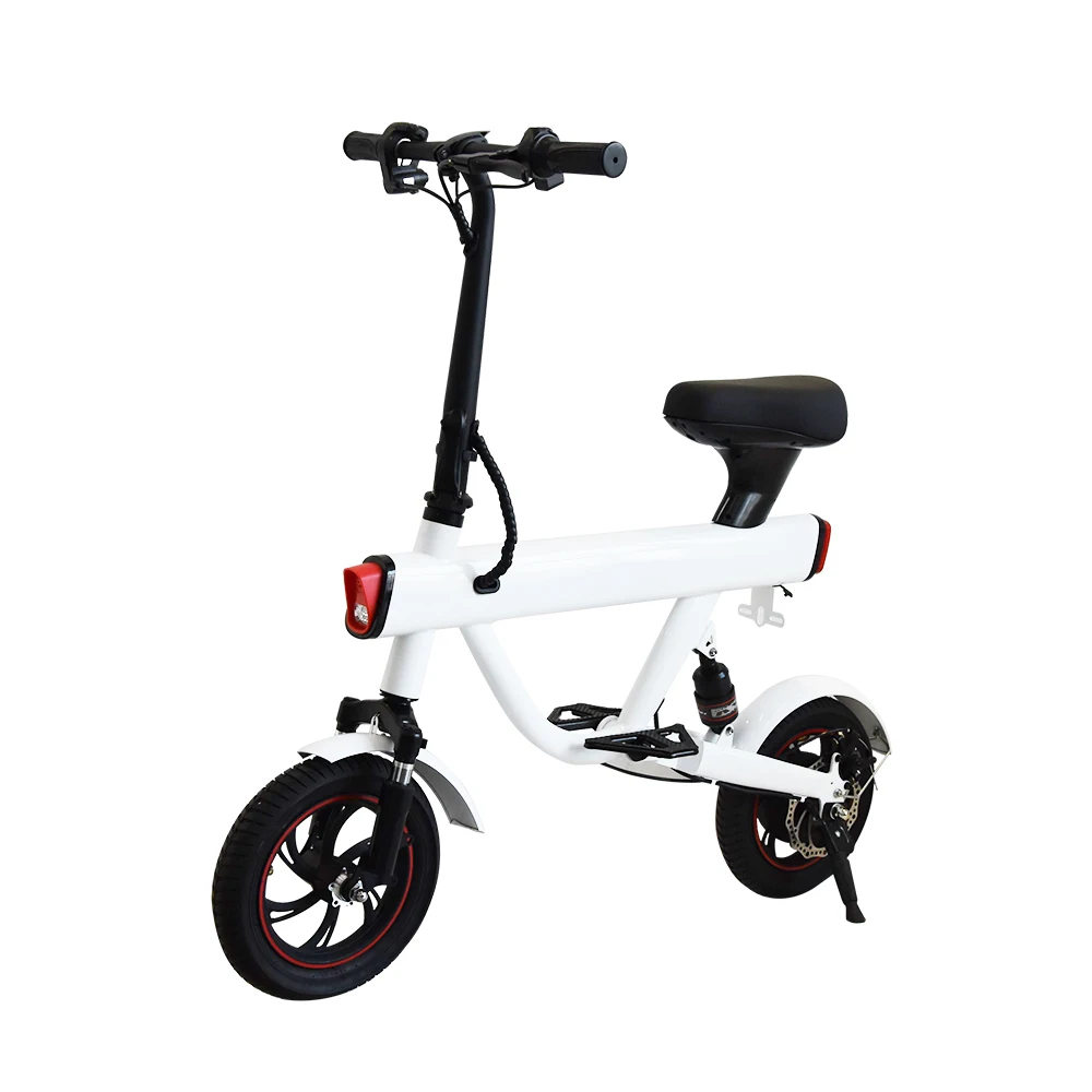 

2021 new model DYU V1 12inch two wheel cheap portable foldable electric bike 10Ah lithium battery electric scooter shenzhen, Black