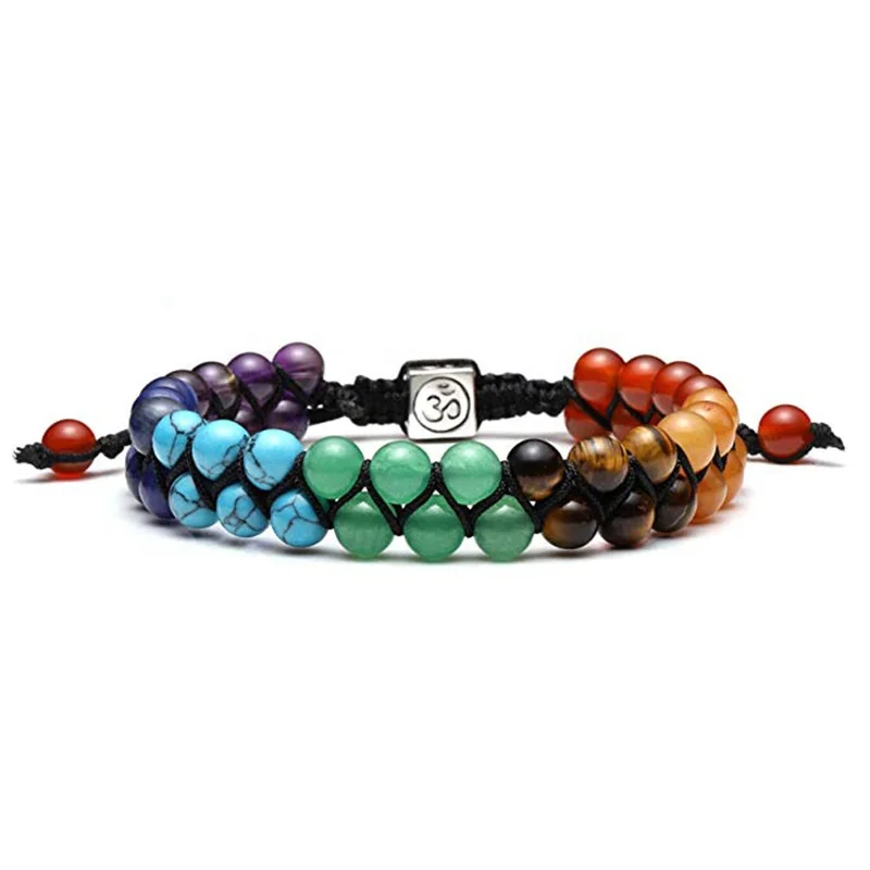 

Bead Chakra Bracelet 7 Chakras Healing Crystals Bracelet Yoga Stone Beads Bracelets Bangle for Womens Mens