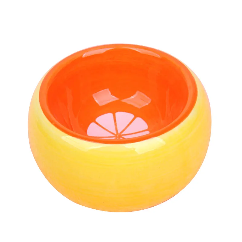 

Ceramic Hamster Food Bowl Fruit Colour Design Small Animal Food Pet Feeder Bowl Hamster Supplies, As picture