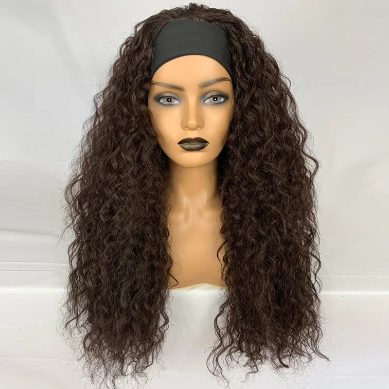 

Headband Synthetic Wig Fluffy Taco Curly Long Straight Synthetic Wigs With Hairband Women's Headgear, Pics