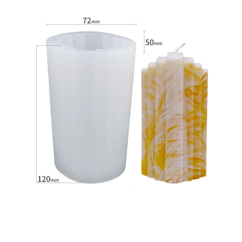 

0288 New cylindrical candle silicone mold DIY homemade aromatherapy handmade soap plaster mold, Transparent