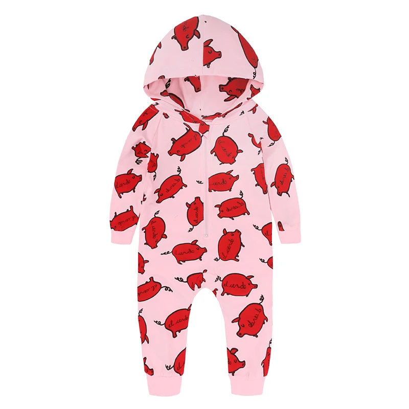 

wholesale Kids Clothing Newborn Long Sleeve Printed Toddler Jumpsuit Baby Romper Winter Jumpsuit boutique kids clothing
