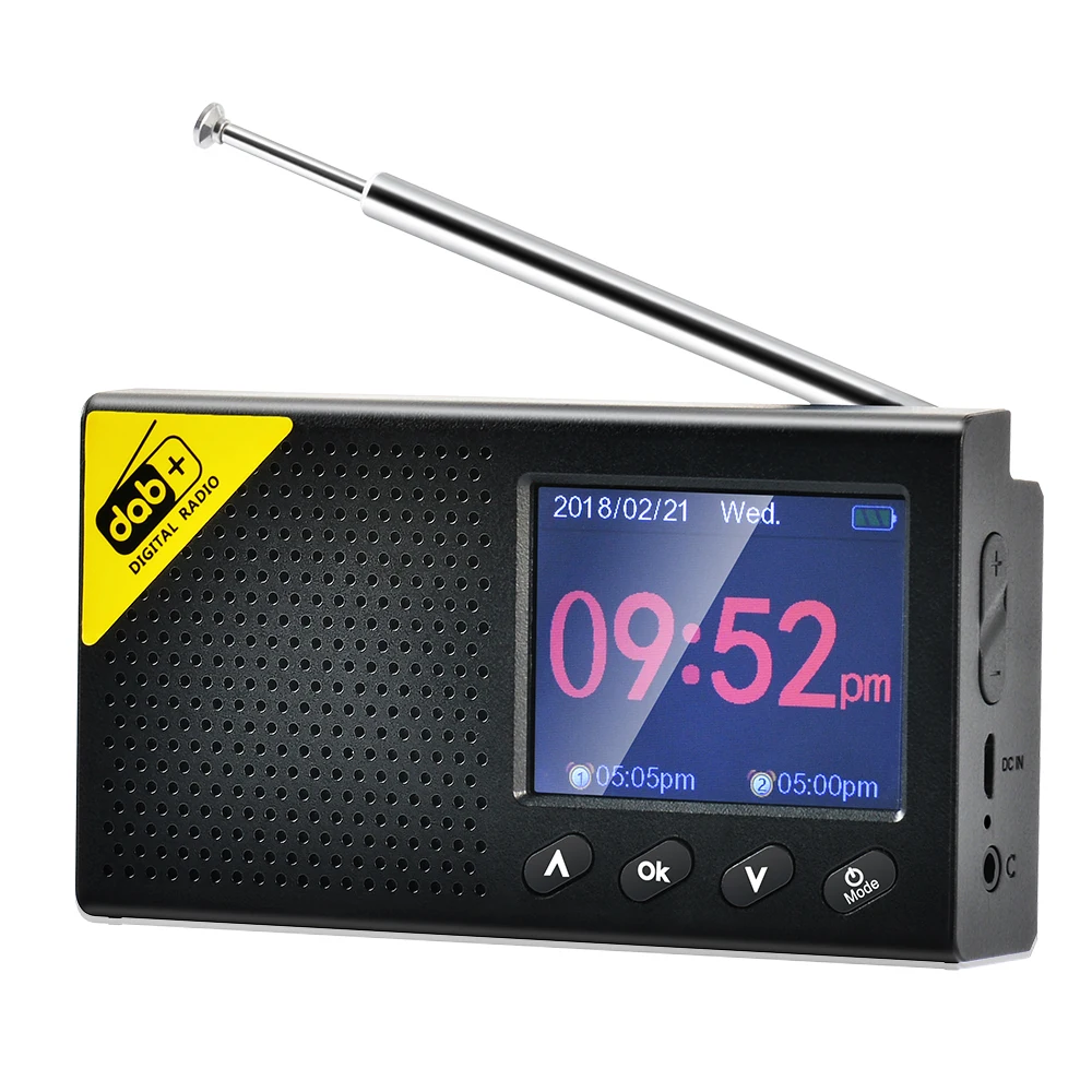 

DAB radio adapter BT FM radio Mini Digital battery powered rechargeable portable home handheld DAB + Plus Radio dab+, Customize