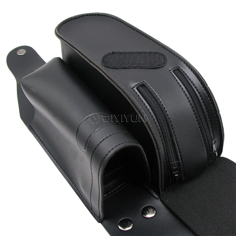 Motorcycle Black Crash Bar Saddlebag Guard Bag With Water Bottle Holder ...