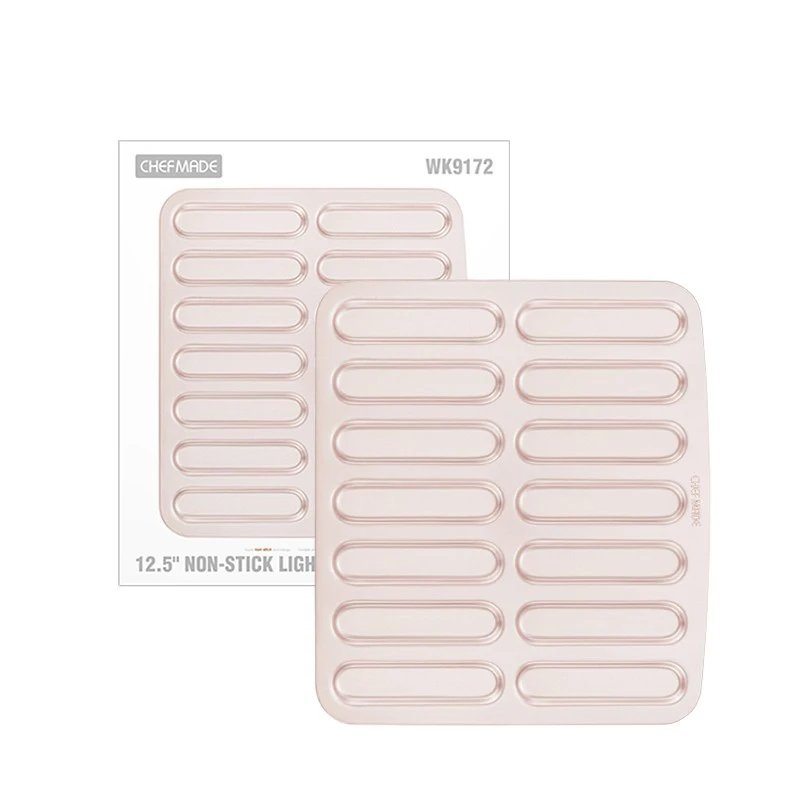 

Fun Non-stick French Dessert Mini 14 cavity Lightning Eclair Tin Puff Baking Mould