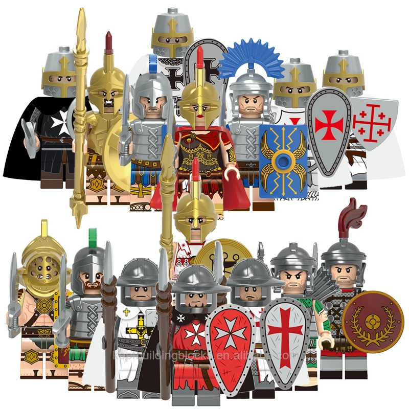 

X0316 X0320 Knights Spartan Woman Warrior Roman Soldier Hero of Sparta Mini Building Block Brick Toys For Kids