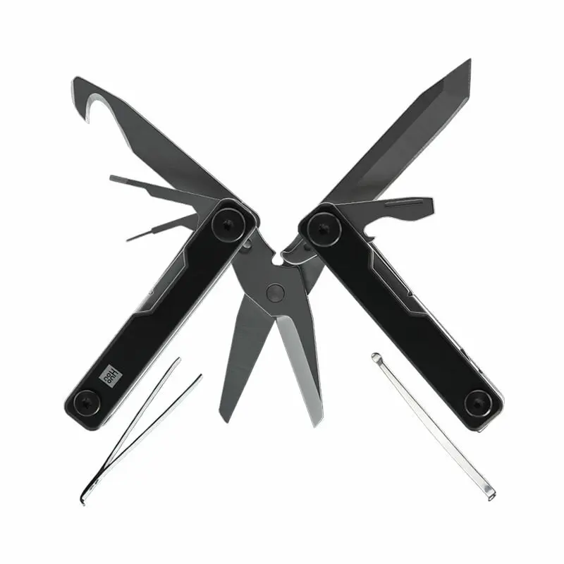 

Folding Multi-Functie Tool Edc Mes Schroevendraaier Blikopener Schaar set, Black