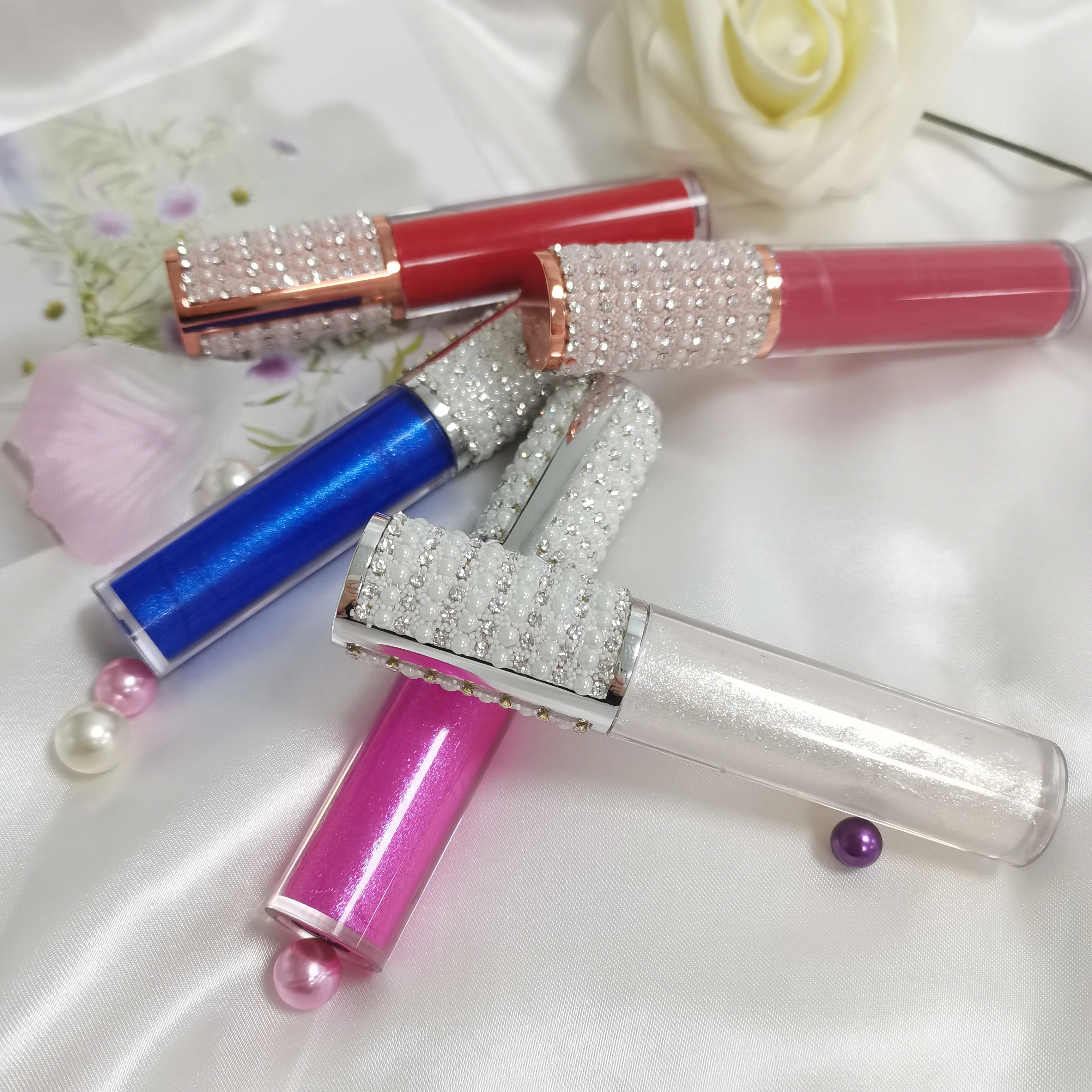 

OEM 107 colors glossy liquid shimmer diamond wholesale clear lip gloss custom lipgloss vendor