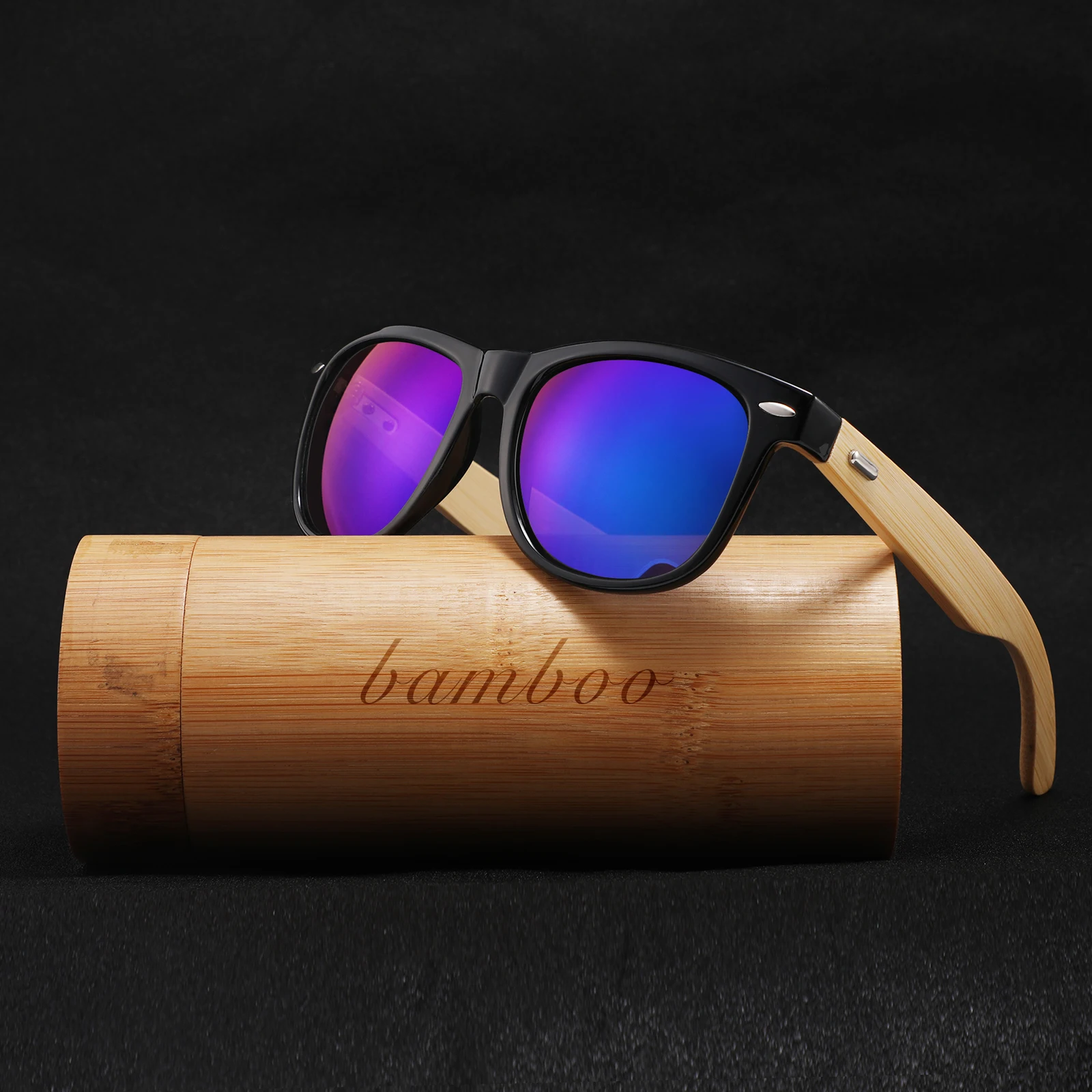 

CONCHEN Cheap Bamboo Temple Sunglasses UV400 Wholesale Custom Colorful Sun Glasses For Unisex