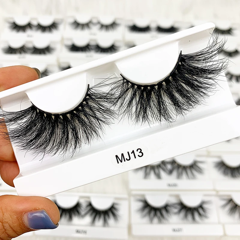 

Long 25mm 3D Super Curls Eyelashes Fluffy 5D Mink Lashes vendor wholesale Eyelash Vendor 25mm, Natural black