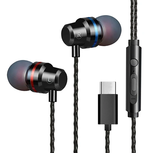

OEM available earbuds headphone headset USB-C / Type-C Interface In Ear Good sound Wired Stereo Earphone with Mic
