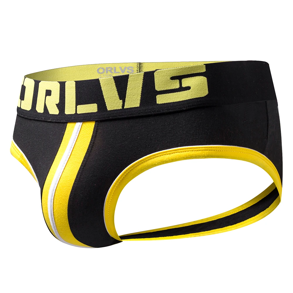 

In stock item customize brand name ORLVS underwear men boxers boy gay underpants custom briefs