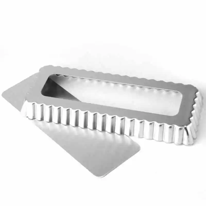 

1 Piece Rectangular Tart Pan Quiche Pan with Removable Bottom Pie Pan Fluted Pie Rectangle Tart Mold Baking Quiche Tool