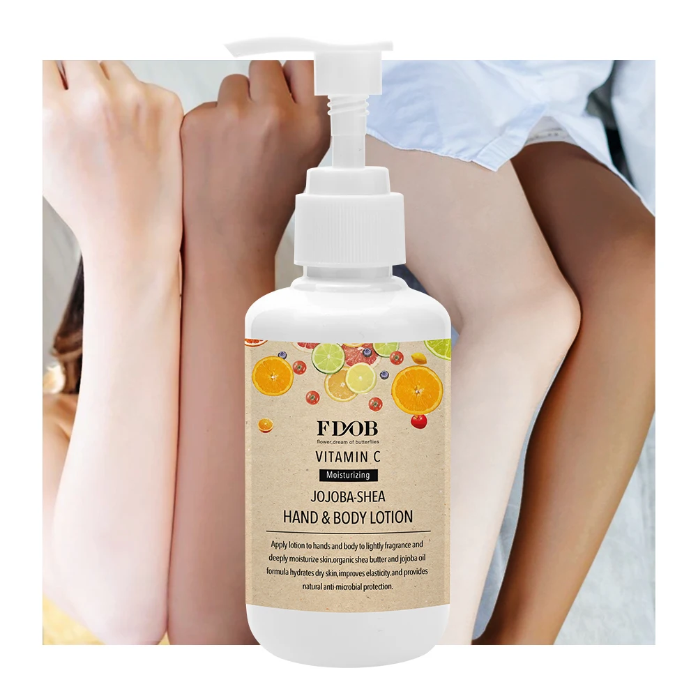 

Wholesale fragrance herbal orange hand skin moisturizing cream lightening organic Vitamin C whitening body lotion
