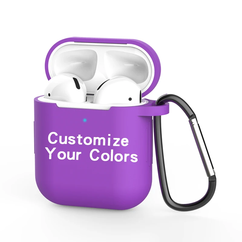 

YuanQi Custom Earphone Accessories Protect Shell Vendors Soft Silicone Cover forApple Air pods AirPodscase 1 2 3 Case, 20colors,support custom colors