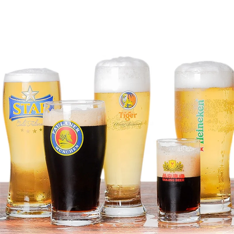 

online hot seller glass beer cup machine made custom beer glass, Transparent clear