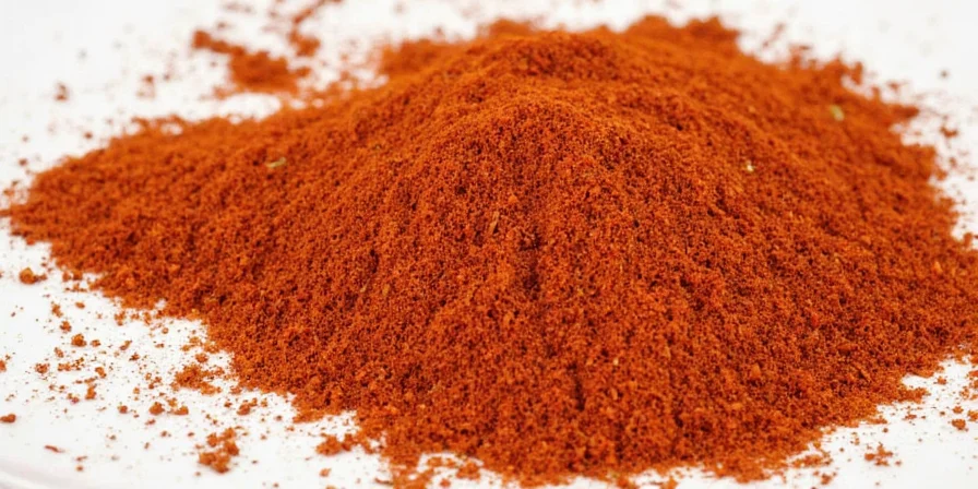 Close-up of berbere spice blend on wooden spoon