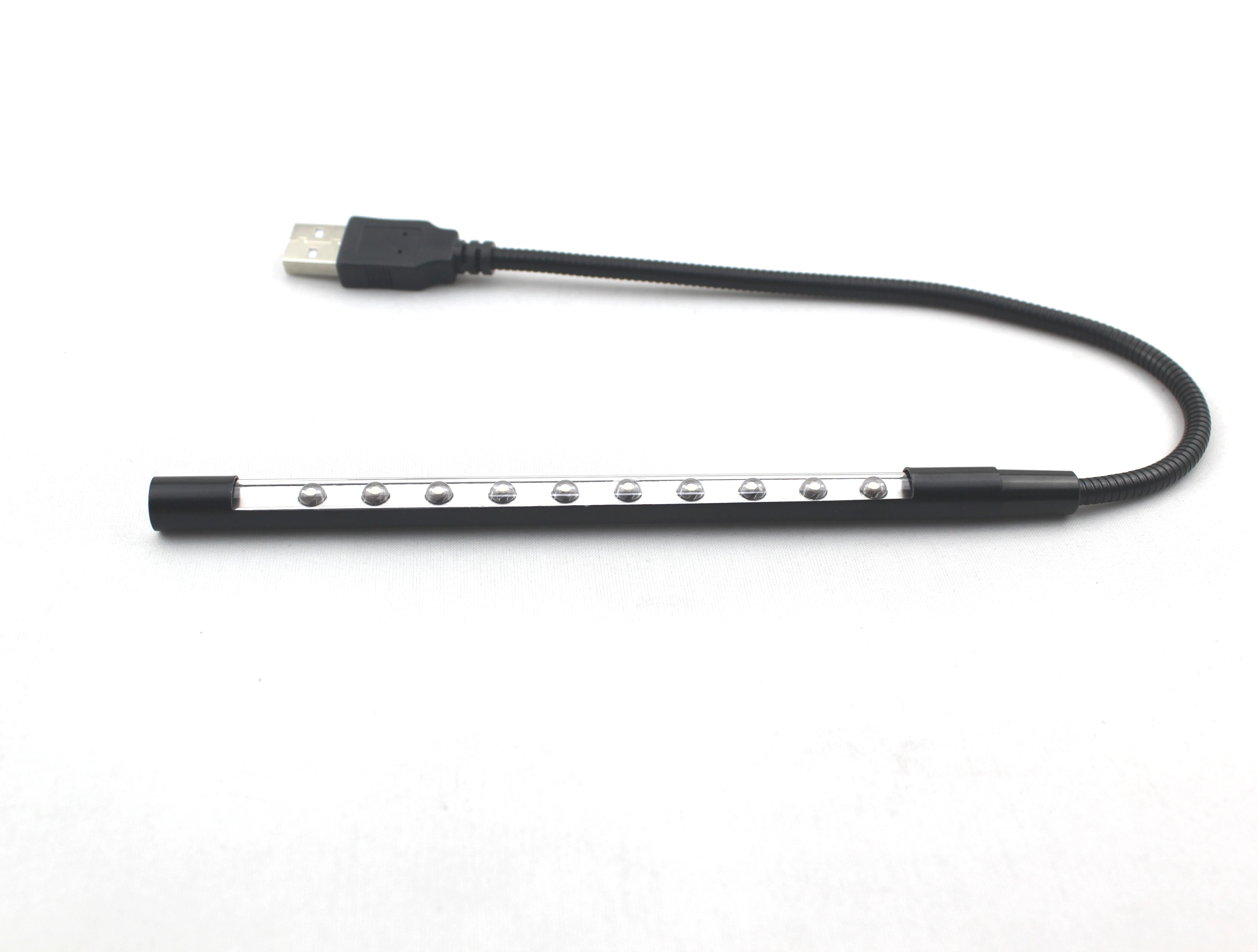 
10 LED USB light for desk computer laptop with cheap price mini order black color mini usb light 