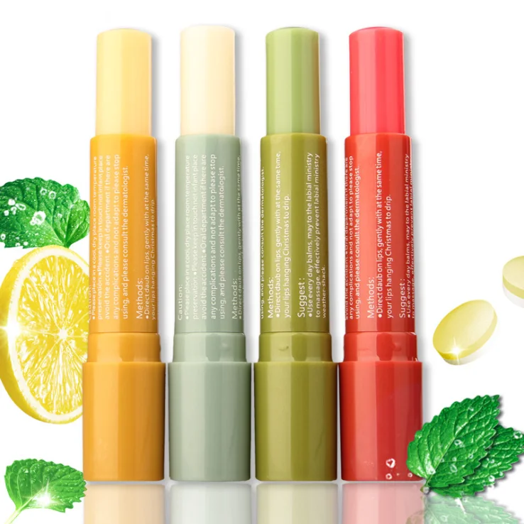 

Create Oem Fashion Natural Fruity Organic Moisture Cheap Moisture Lip Balm, 4 colors