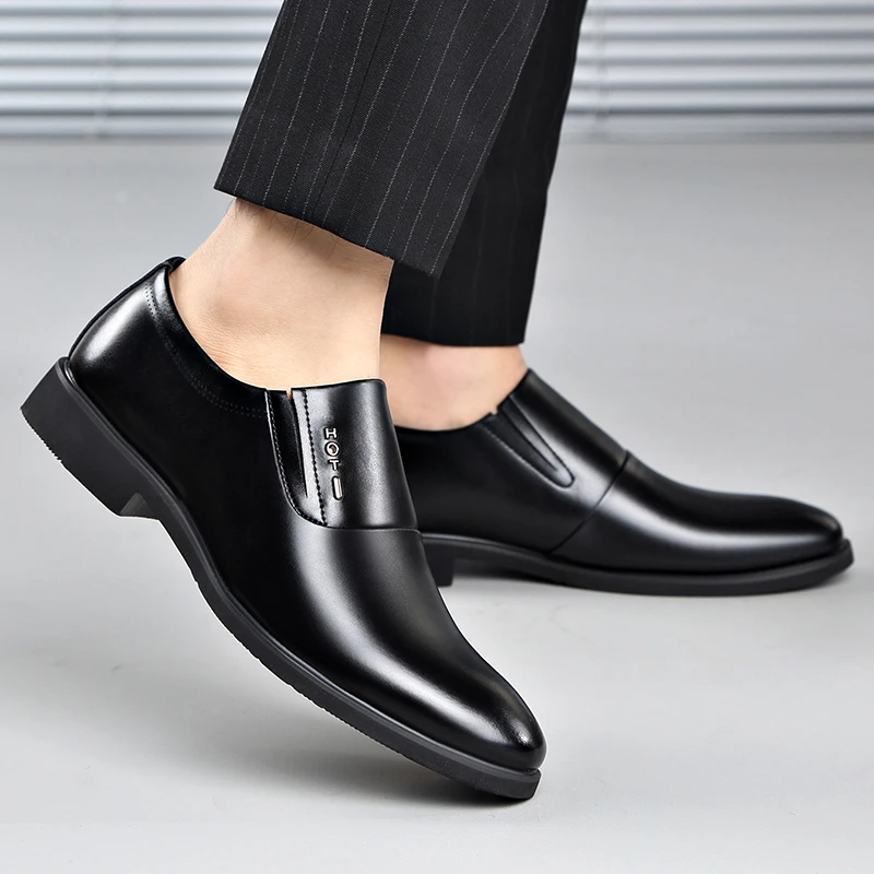

Hot Sale 6 CM Height Increase Men Formal Loafer Shoes Black Office Shoes