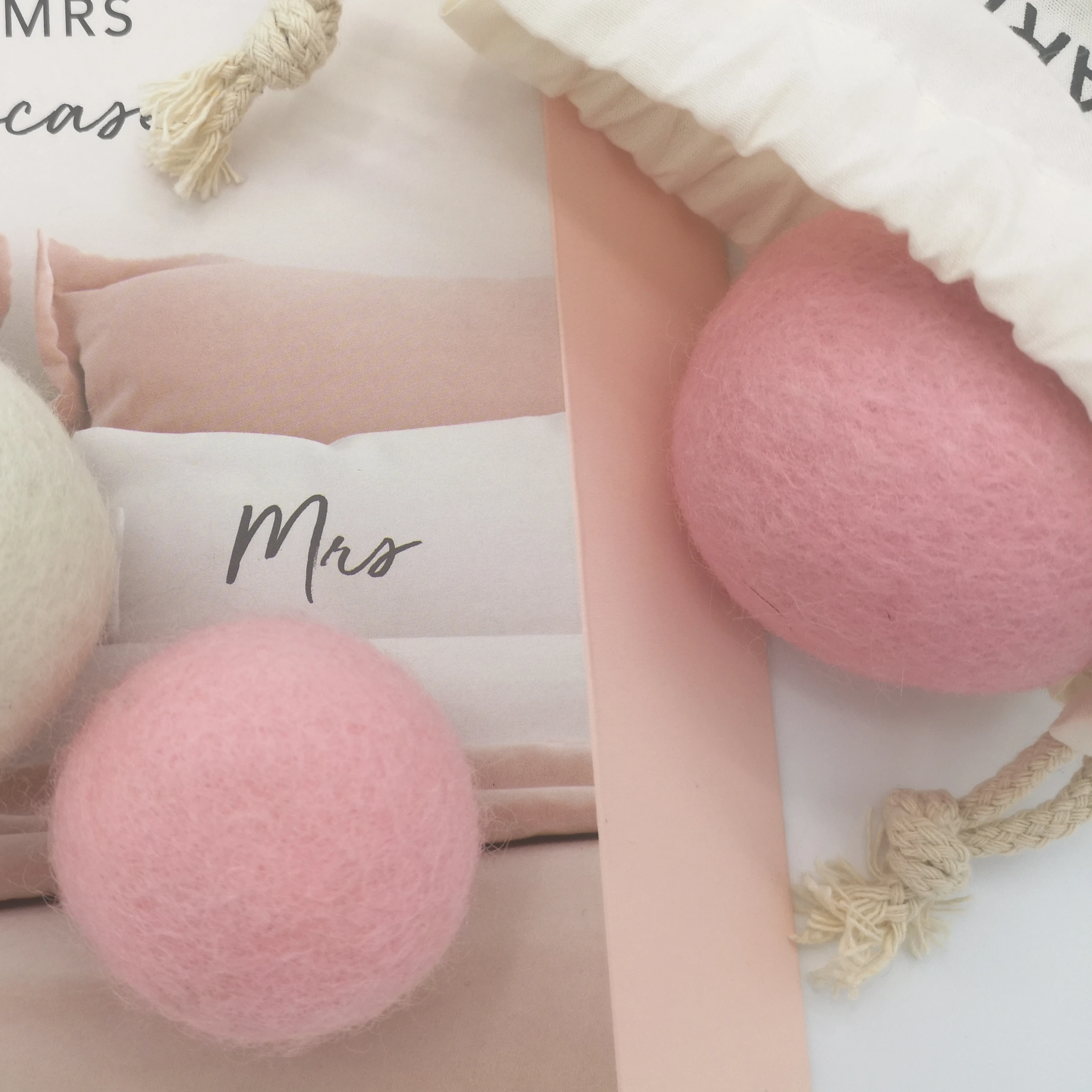 

For Laundry Machine Ball Customized 7Cm White Round Wool Dryer Ball Dryer Helper
