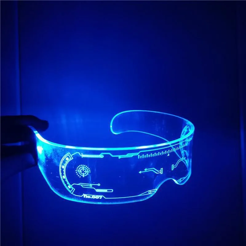 

Trendy Night Club Flash light electronic Clear Lens dance Sunglasses, Colorful