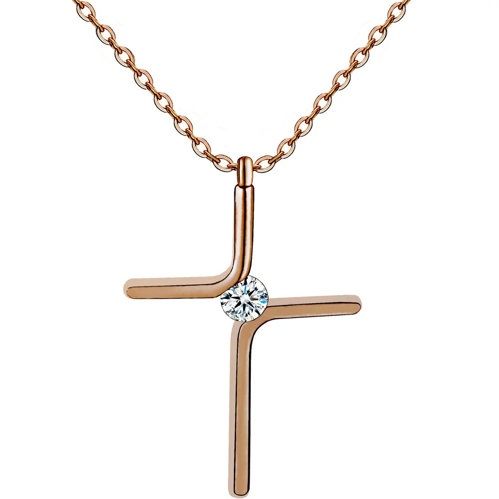 

Cross Simple Necklace Titanium Steel Electroplating Fashion Women's Accessories