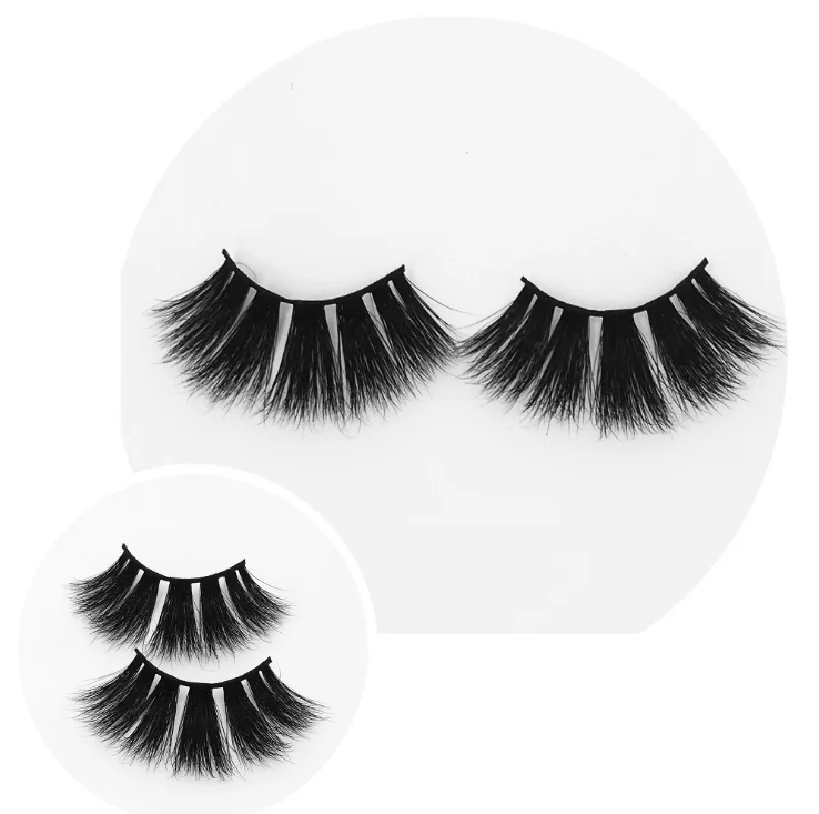 

2021 Free Sample eyelash Hand Made eyelash Clear Band lashes box Natural Long Real Mink Eyelashes, Black color