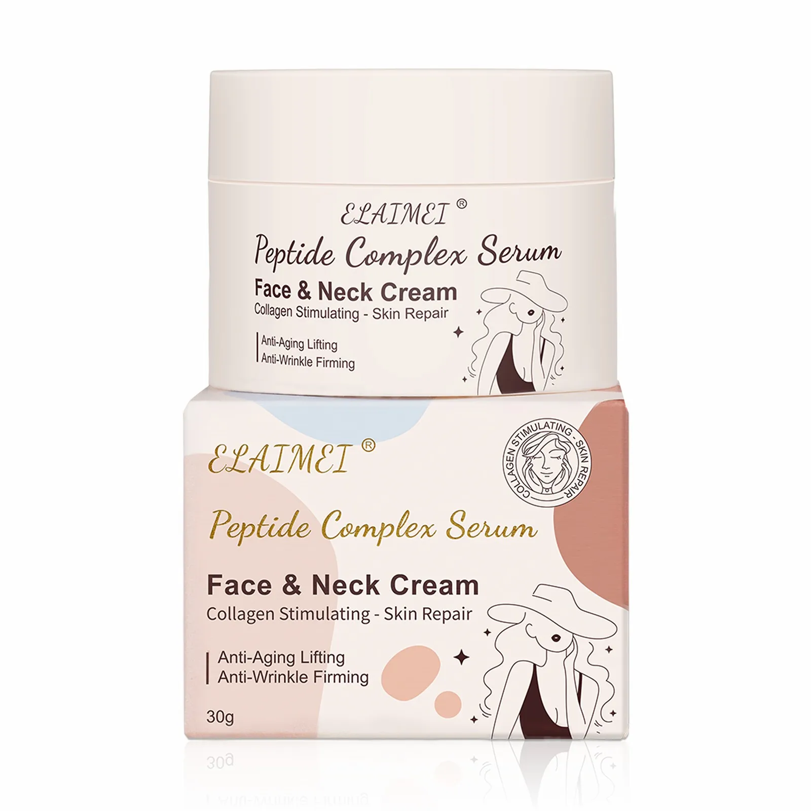 ELAIMEI moisturizer collagen skin repair lifting firming peptide complex anti aging anti wrinkles face cream