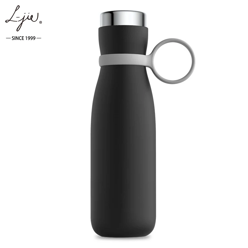 

400ml OEM stainless steel vacuum insulated smart water bottle LED reminder to drink water, Four