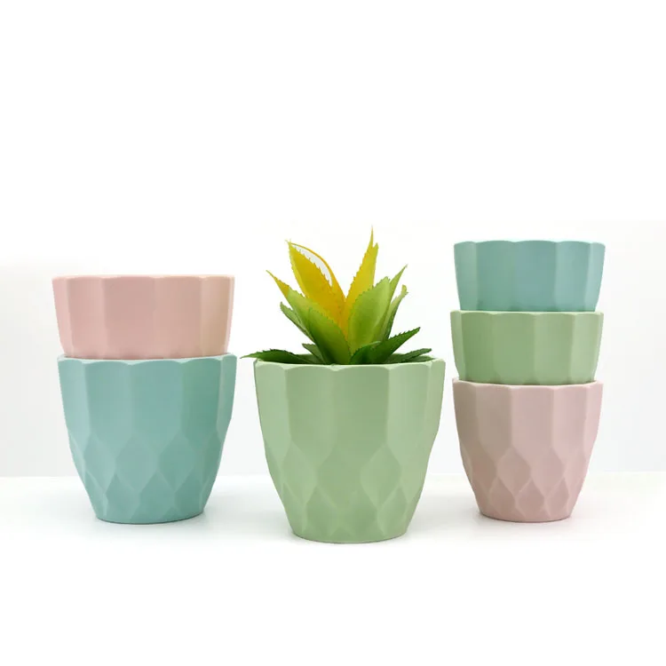 

Colorful Diamond Shaped High Round Succulent Plant Small Flower Pots