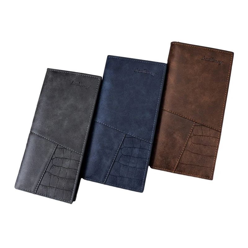 

Latest Design Long Wallet for Men Business Money Clip Casual Clutch Bag Multiple Card Slots Purse With Zipper Pocket Wallet