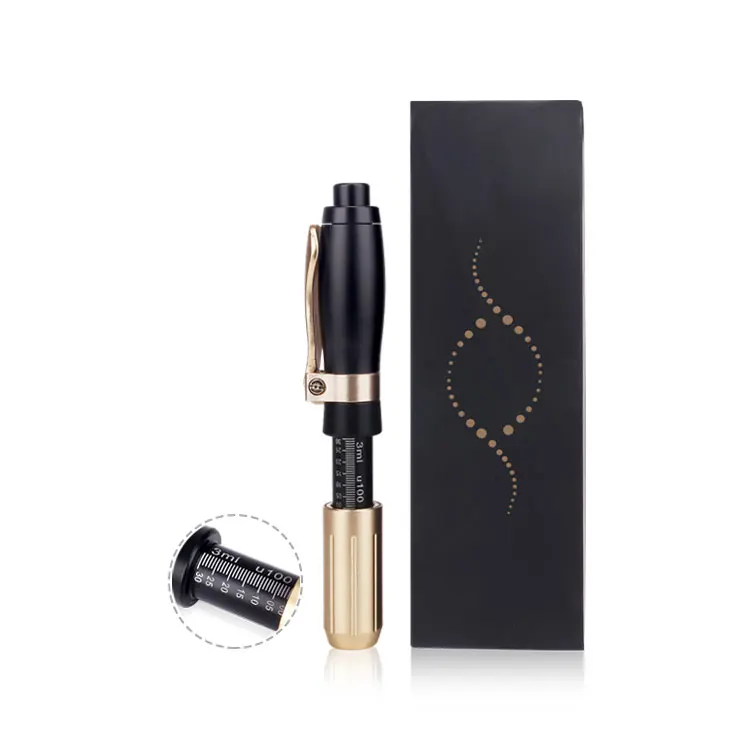 

High pressure needle free injection gold hyaluronic acid pen, Black gold