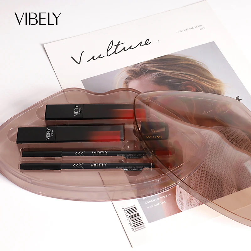 

Wholesale Waterproof Matte Liquid Lipstick Nude Vegan Lip Gloss Smooth Lip Liner Set