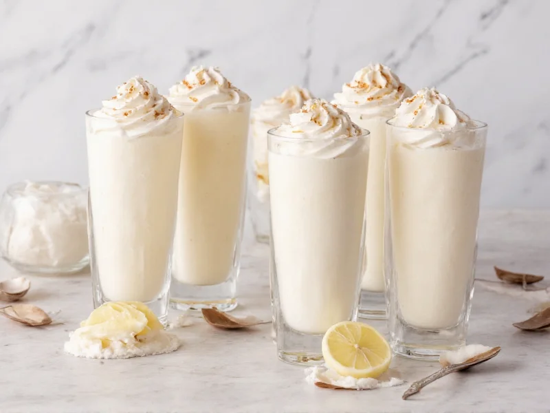 Whipped cream variations in dessert glasses