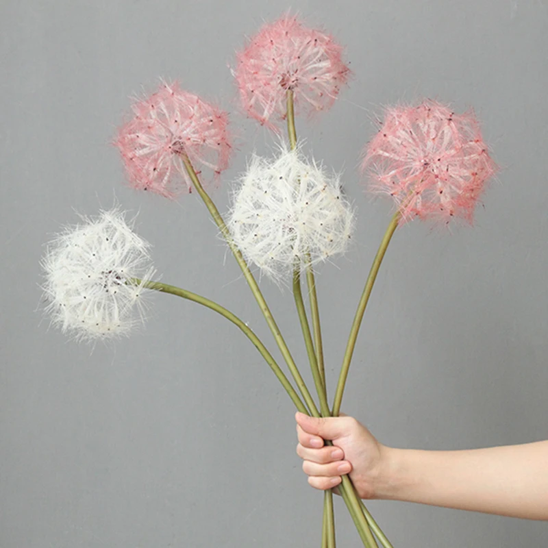 

Artificial Dandelion Flowers Bouquet Decor Dandelion Flowers Artificial Plastic Flowers for Home wedding decor, White,other customized...
