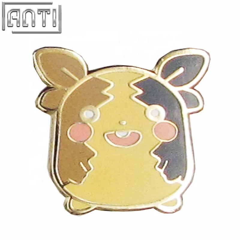 

Hand Made Wholesale yellow cartoon cool cute a small animal hard enamel zinc alloy lapel pin, Patone color