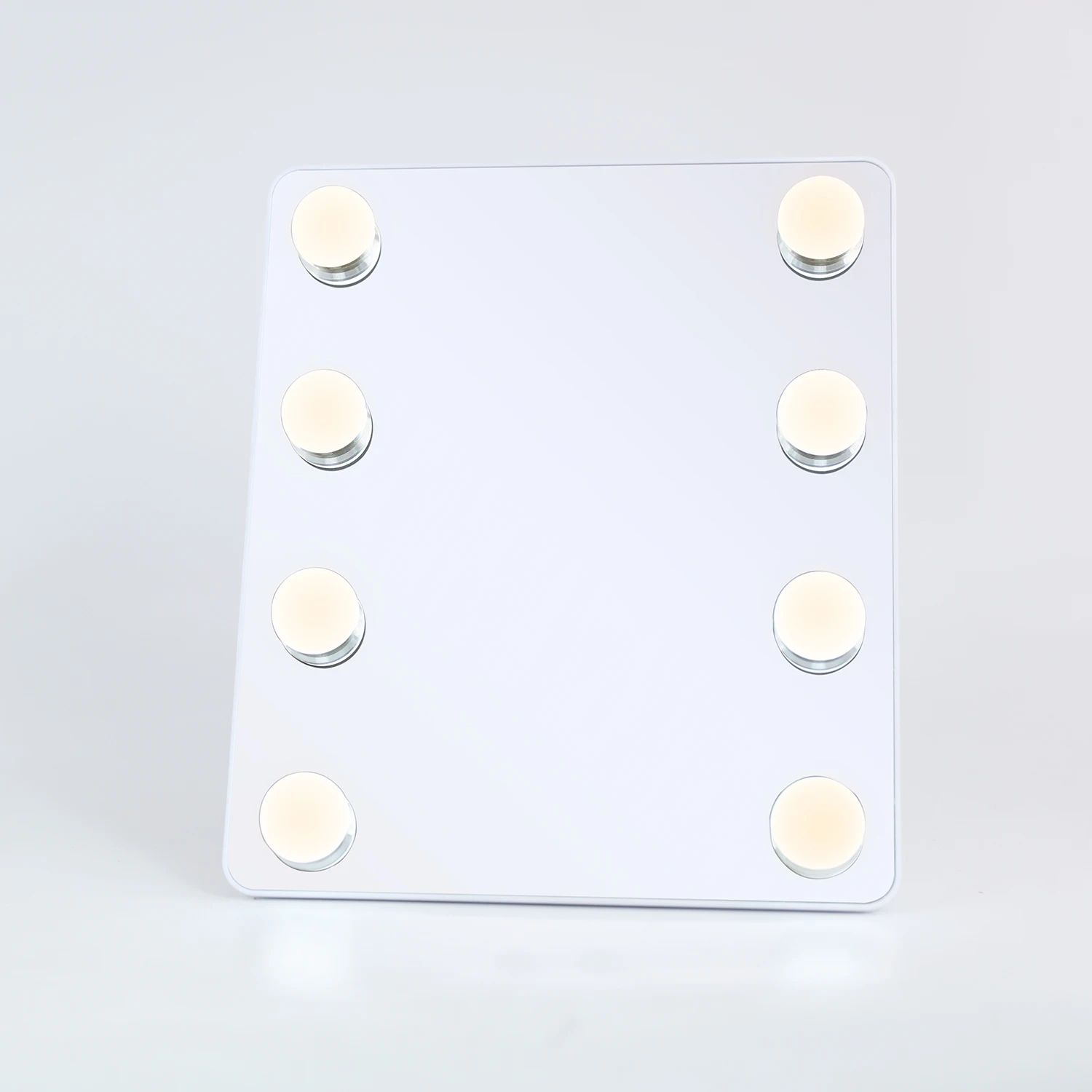

Hollywood Style Square 8 LED Lights Screen Touch Desktop Makeup Mirror Back Standing makeup mirror with LED