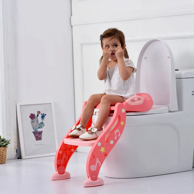 

Idea Design portable ladder toilet baby potty training chair plastic toilet seat for children baby wholesale, Blue/pink