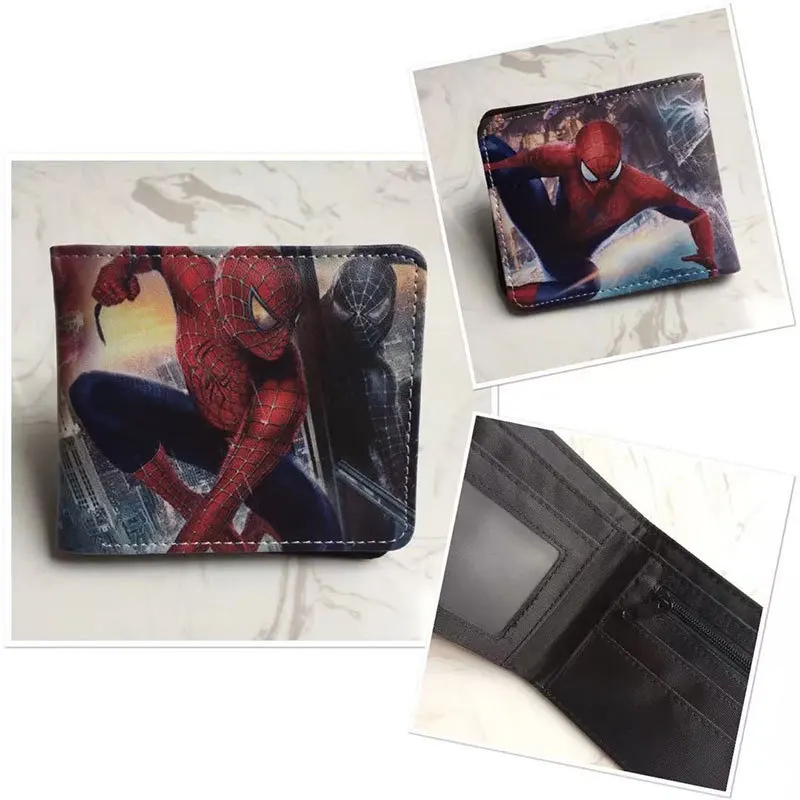 

Professional PU PVC Wallets Supplier Adult Anime Fan Boys and Girls Coin Purse Marvel Iron Man Spiderman Avengers Wallet