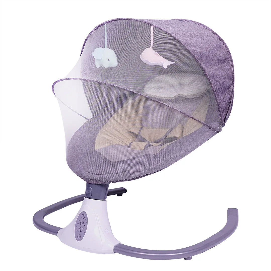 

Amazon hotsale Kids swing automatic bouncer baby cradle swing chair baby rocker with music from China, Grey, pink, blue