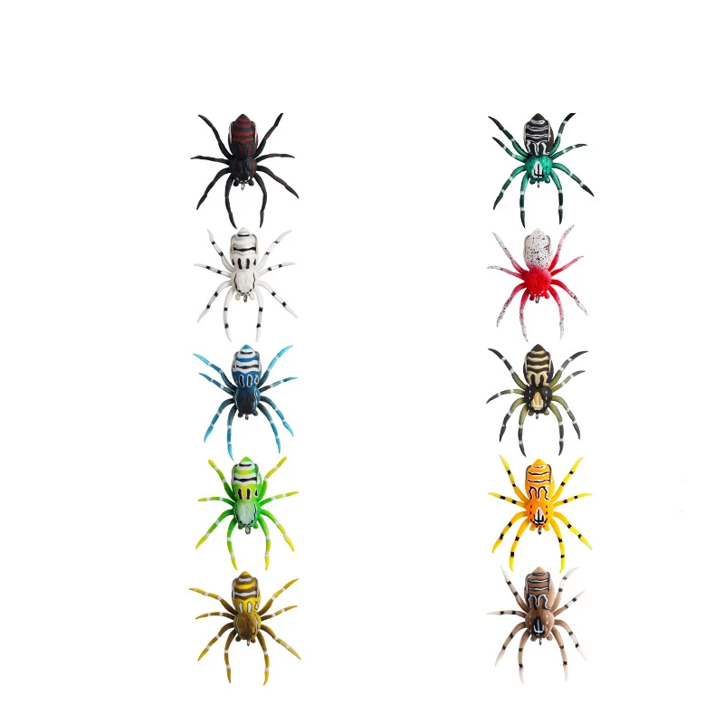 

New product 4.7cm 6g silicone spider freshwater sea fishing soft bait, 10 colors