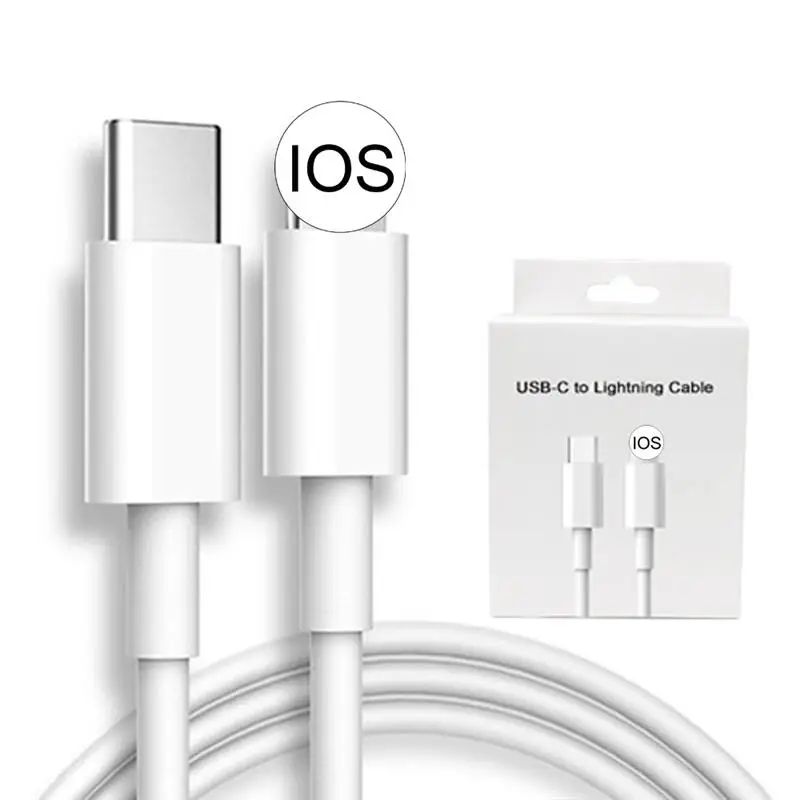 

18W 9V 2A fast charging PD USB-C Type-C for iphone apple sync charger cord PD charging Data, White