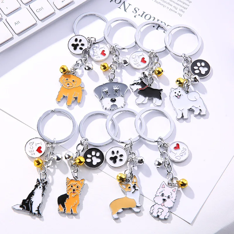 

Custom promotional cute pet dog metal keychain/dog key chain