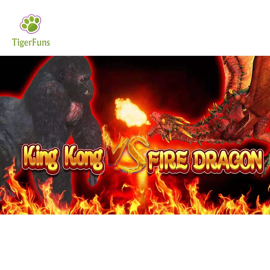 

Good Percentage KingKong Vs Fire Dragon fishing game software kits for fishing game machine with bill acceptor, Black