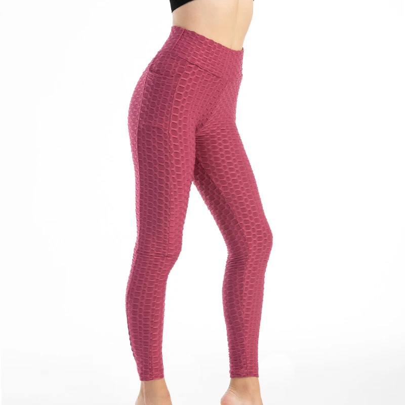 

Ladies Gym Workout Leggings High Waist Breathable Solid Color Fitness Yoga Pants